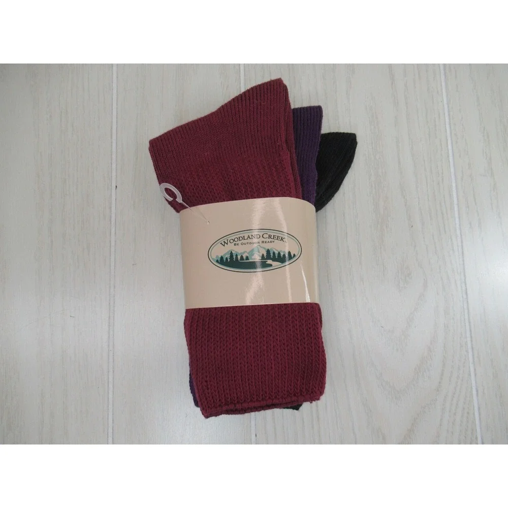 Woodland Creek 3 pack Thermal Socks Woman's purple black
